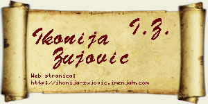 Ikonija Žujović vizit kartica